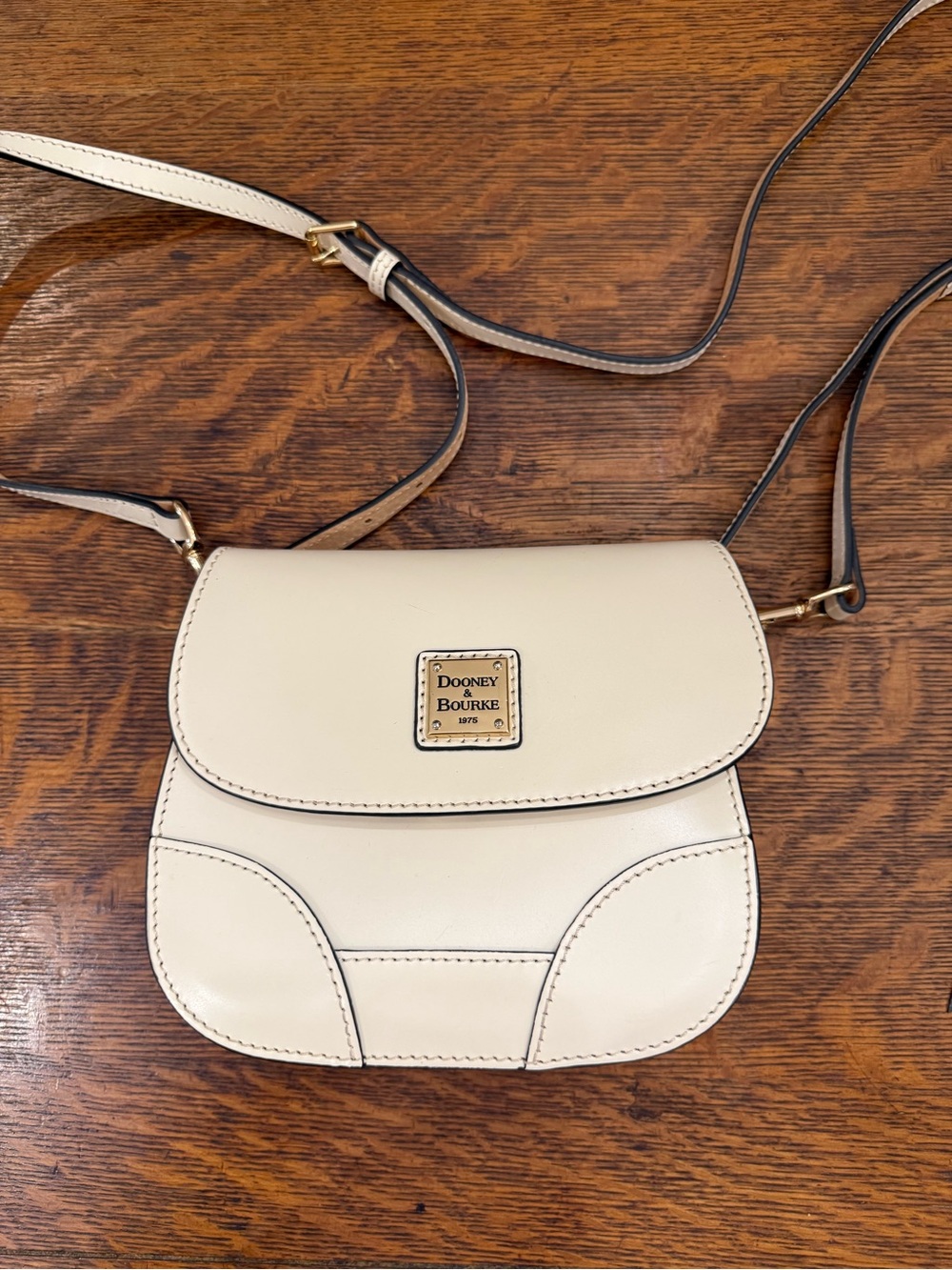 Dooney & Bourke Wexford Cream Leather Crossbody Bag